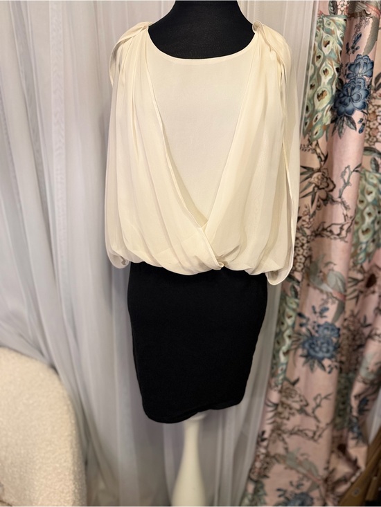 Posh Dresses & Skirts - Posh Cream Blouse with Black Pencil Skirt